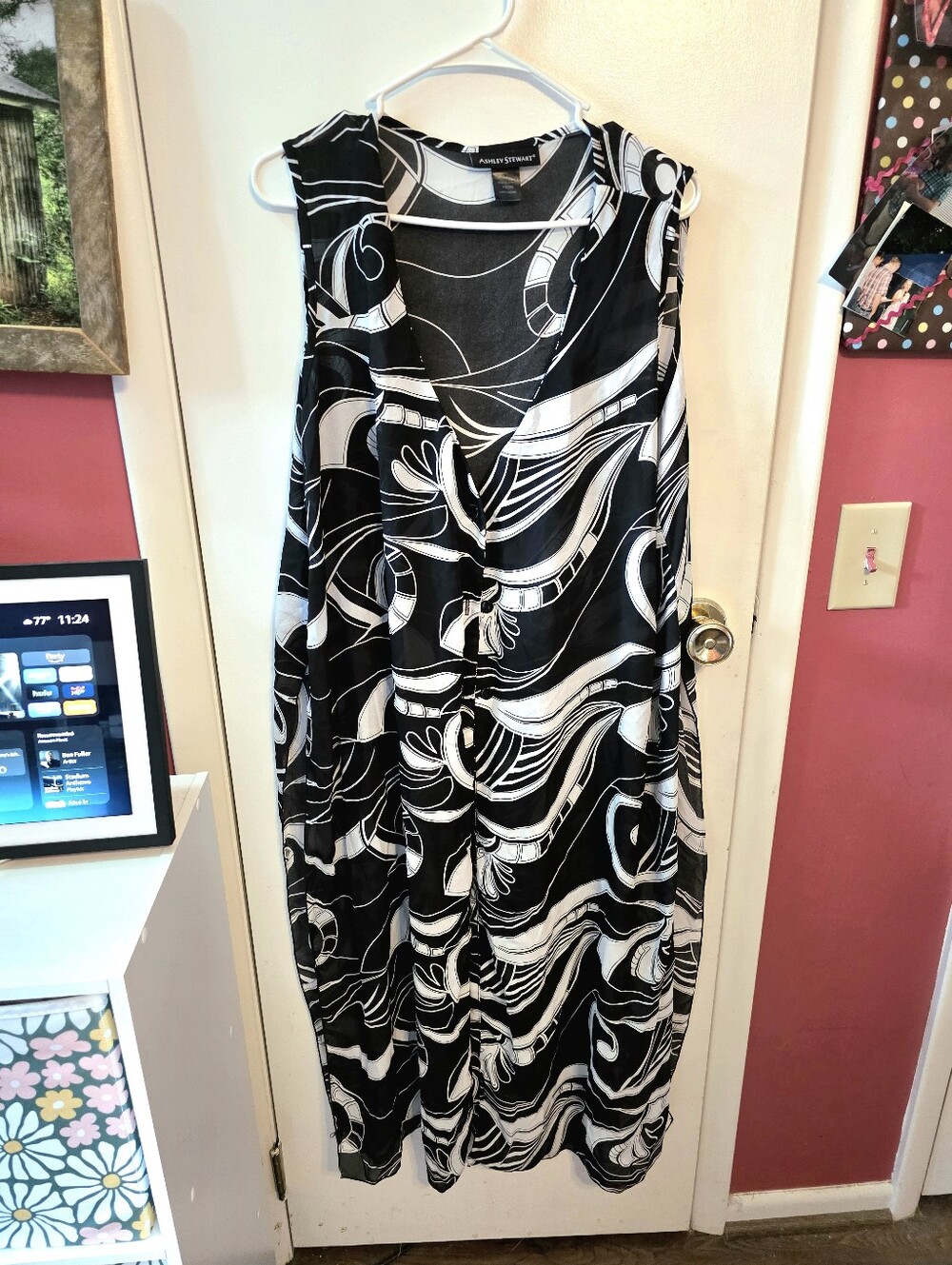 Ashley Stewart Size 18/20 abstract Print duster cardigan
